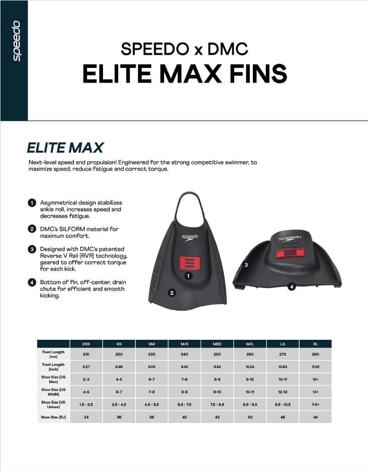DMC ujumislestad Elite Max Fin